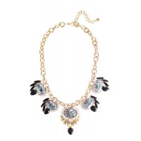 Cosmos Stone Onyx Burst Statement Necklace